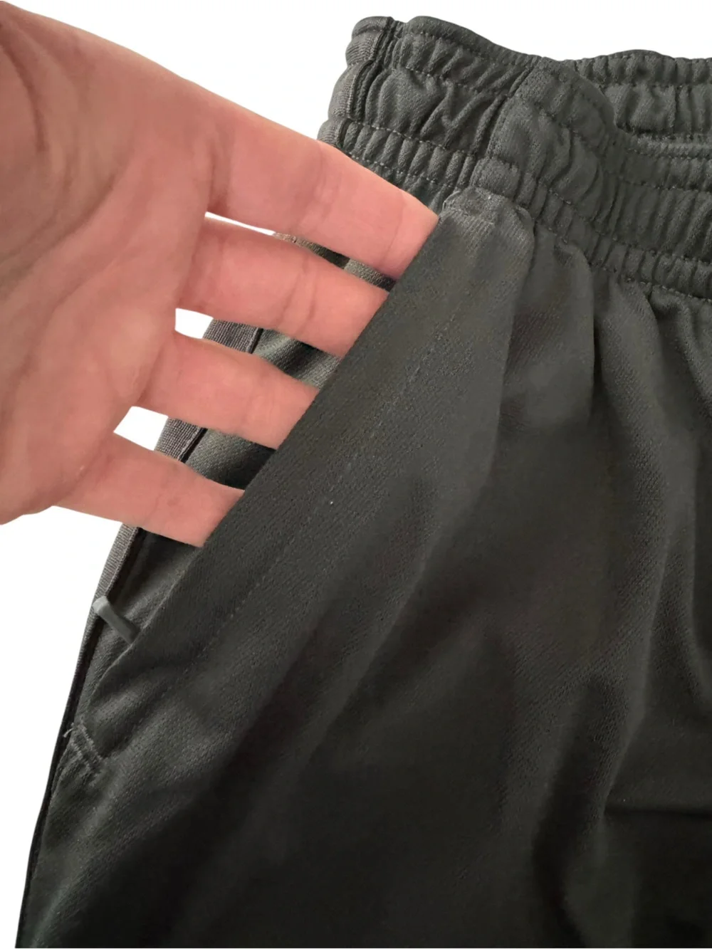 Nike Dri-FIT Black Tapered Training Pants Pink Swoosh Ankle Zip Women’s M